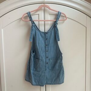 BDG Loose Denim Knotted Overalls